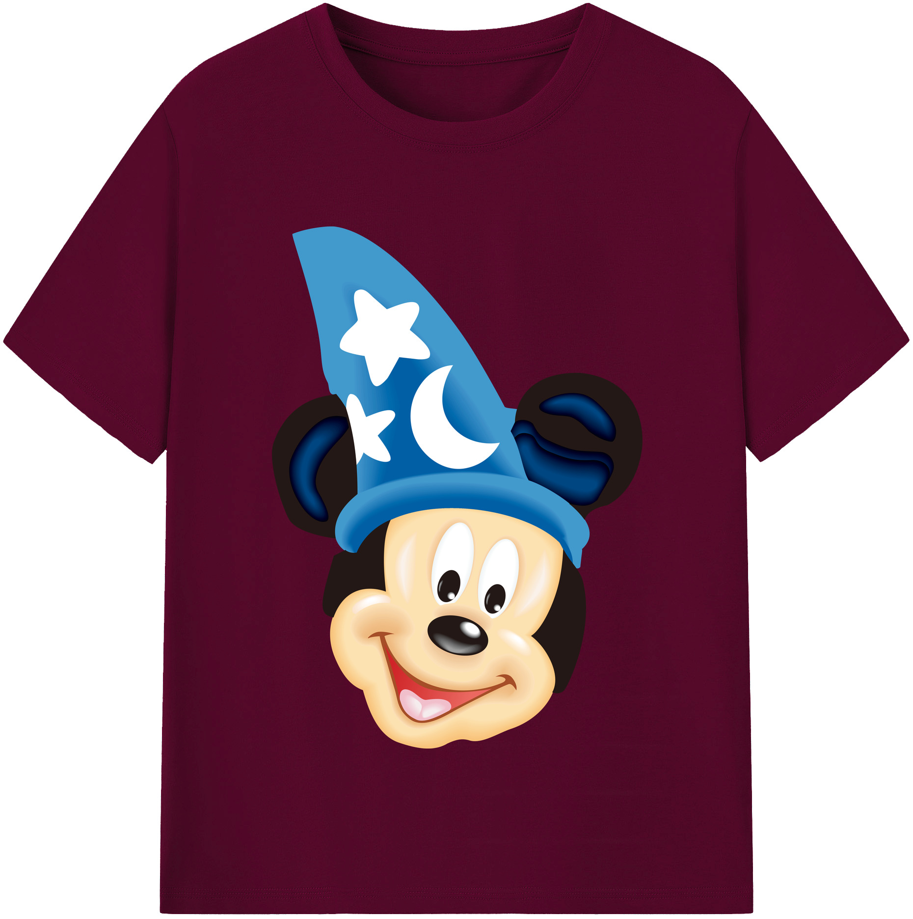 （画像用） ミッキーマウス Mickey Mouse レディースカジュアルプリントTシャツ（綿100％）